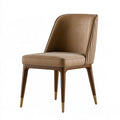 Sedia da pranzo 50 x 58 x 84 cm in similpelle marrone stile moderno