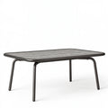 Tavolino da giardino 120 x 70 x 45 cm in metallo grigio antracite - stile moderno