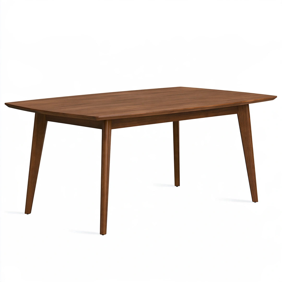 Tavolo da pranzo 180 x 90 cm in legno marrone noce stile moderno
